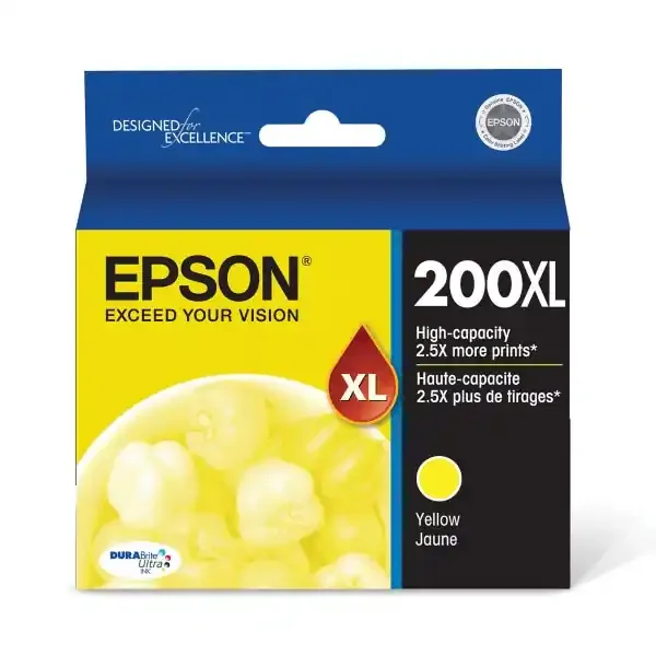 Epson 200Xl, (T200Xl420-S) Durabrite Ultra High-Yield Yellow Ink Cartridge