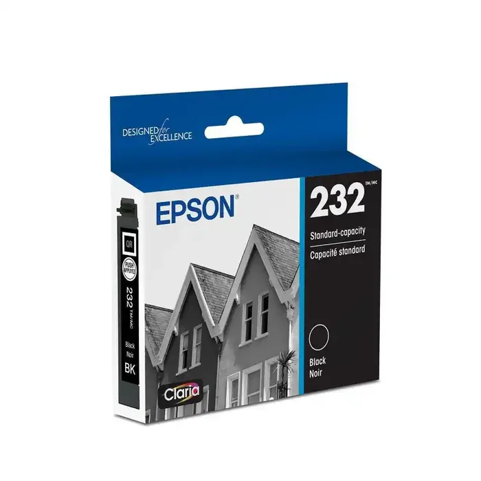 Epson 232 Single Ink Cartridge – Black (T232120-CP) Standard Yield for Epson Printers