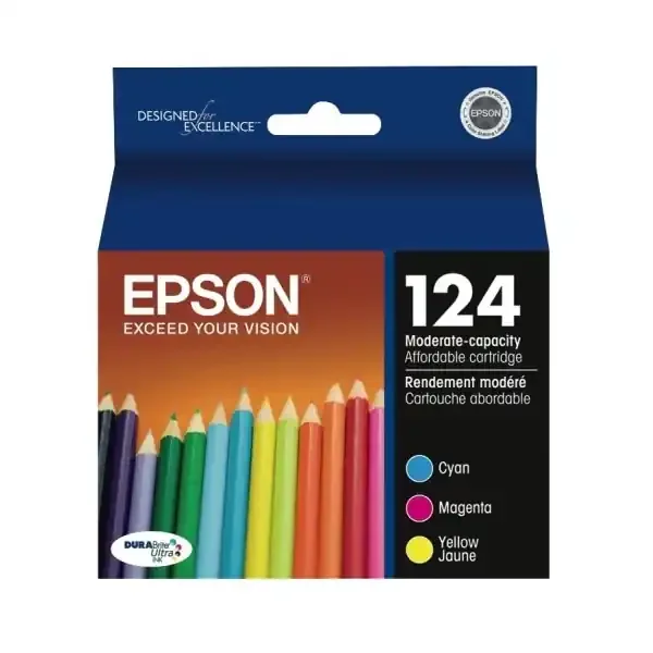 Epson Durabright Ultra Ink T124520 Ink Cartridge – Multi-Color – 3-Pack