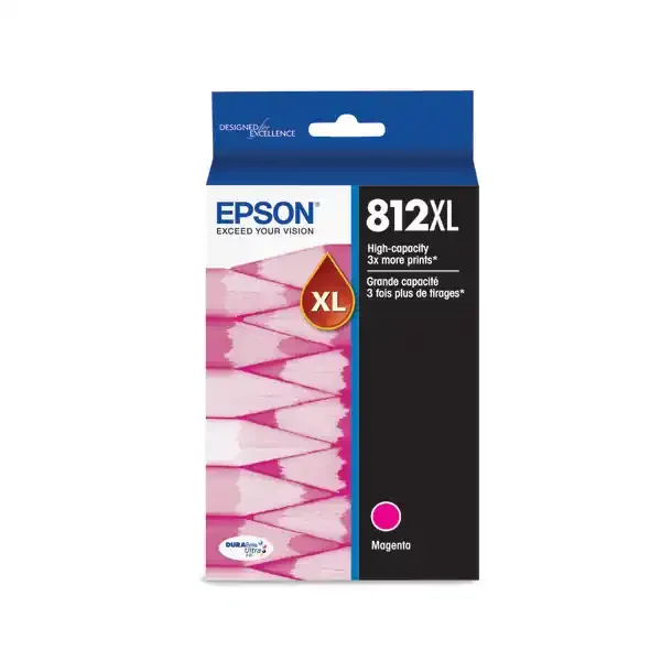 Epson Durabrite High Yield Magenta Ink Cartridge, T812Xl320-S, 812xl
