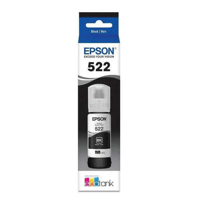 Epson Ecotank 522 – Ultra High Capacity – Black – Original – Ink Refill – For Ecotank Et-2720, Et-2720 All-In-One Supertank Printer, Et-2726, Et-4700