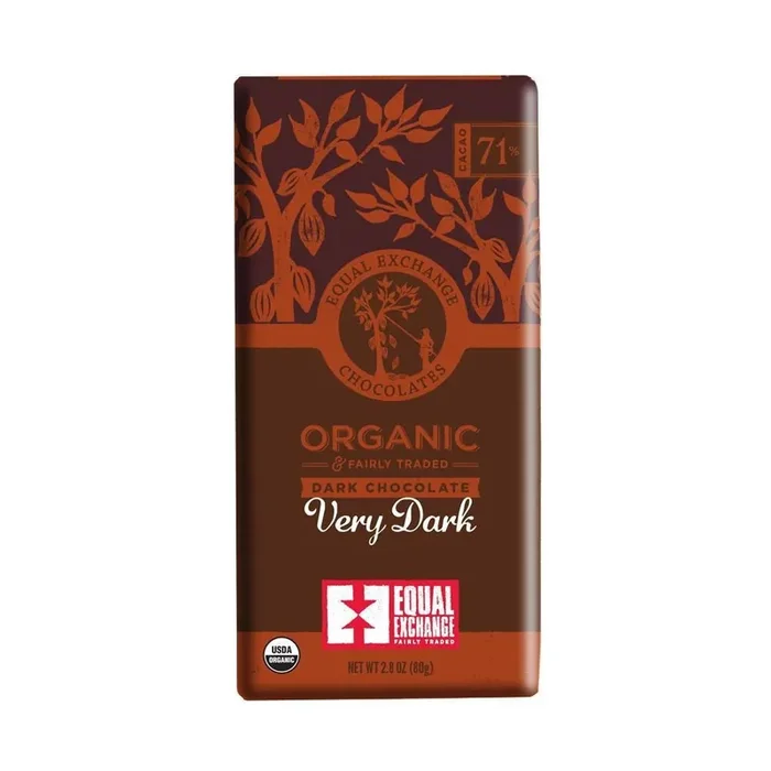 Equal Exchange Organic Fairly Traded 71% Very Dark Chocolate Bar – 2.8oz