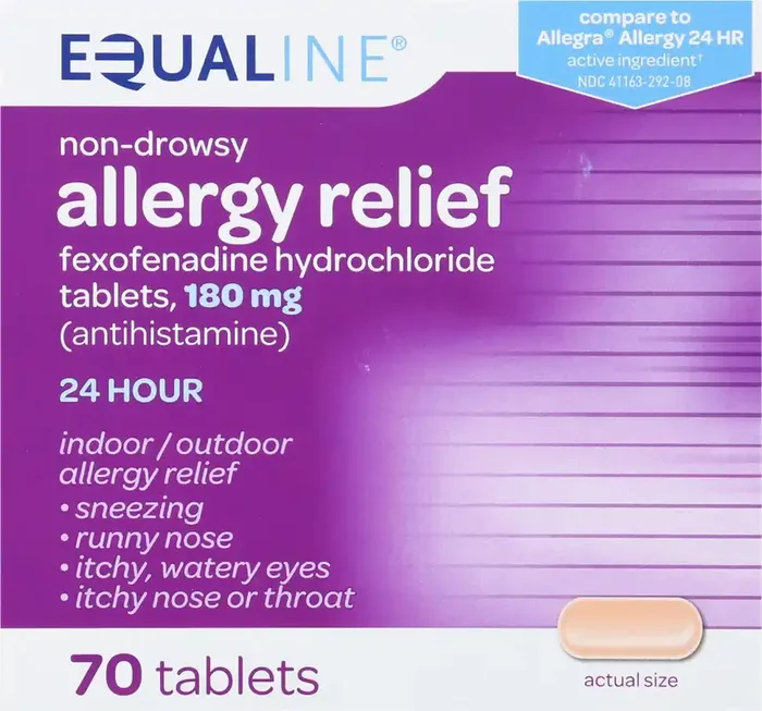 Equaline Allergy Relief, Non-Drowsy, 180 mg, Tablets, 70 Each