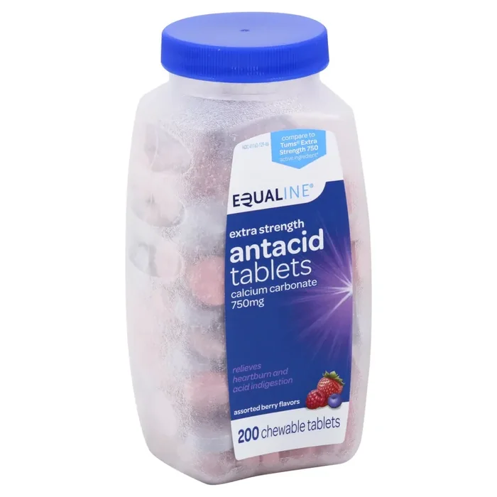 Equaline Antacid, Calcium Carbonate 750 Mg, Extra Strength, Assorted Berry Flavors, Chewable Tablets