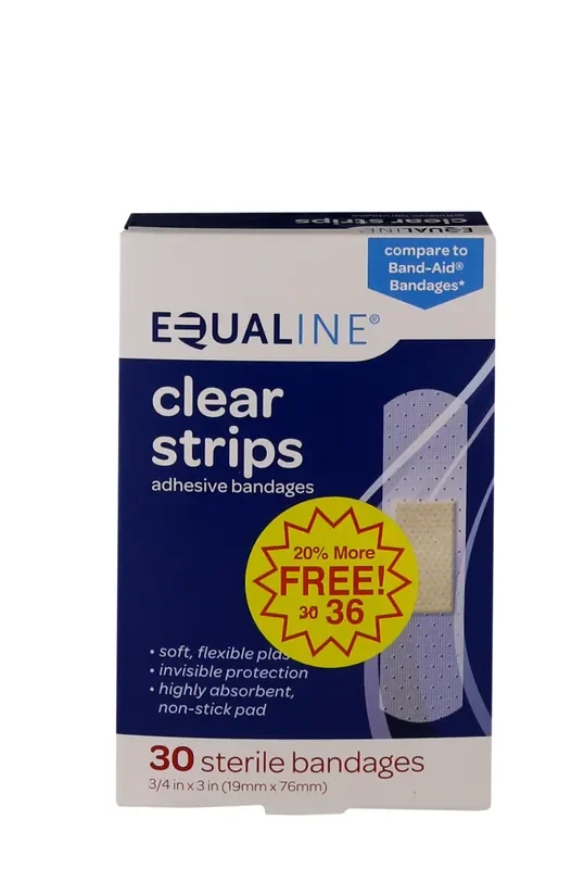 Equaline Bandages Clear Fabric 0.75in