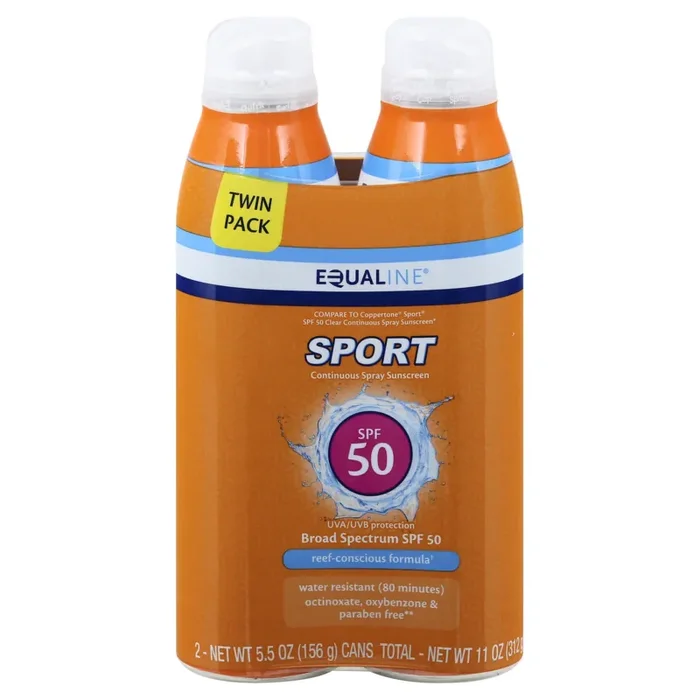 Equaline Spf 50 Spray Twin Pack Sunscreen