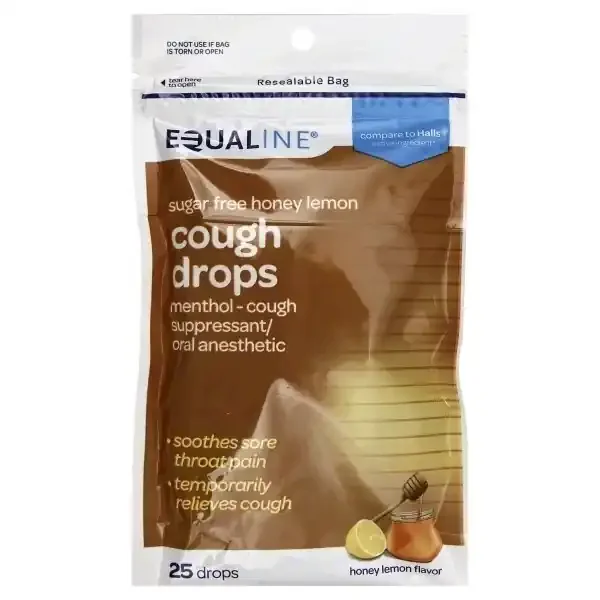 Equaline Sugar Free Cough Drops, Honey Lemon