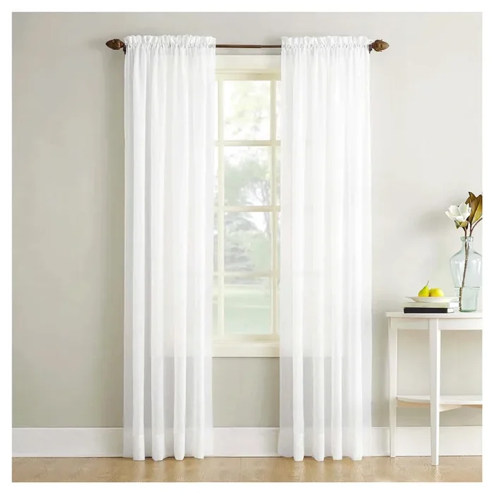 Erica Crushed Voile Panel White 51×63″