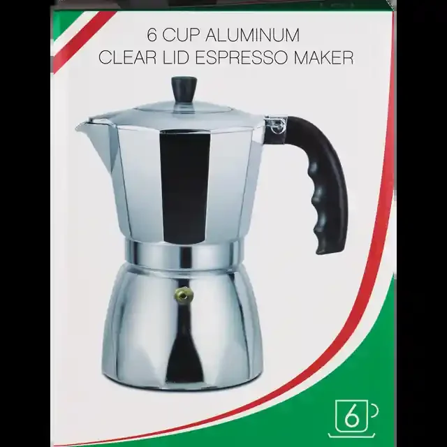 Espresso Maker W/ Clear Top. 6 Cup
