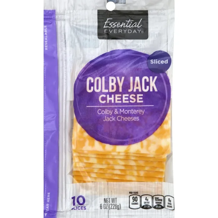 Essential Everyday Cheese, Colby Jack, Sliced, 10 Each