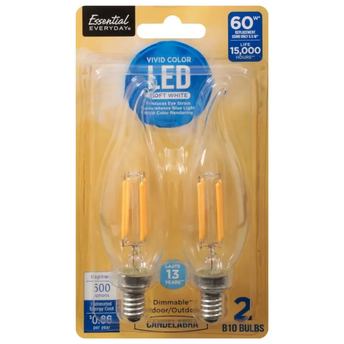 Essential Everyday Decor Bulb Led Sw Clr 60W