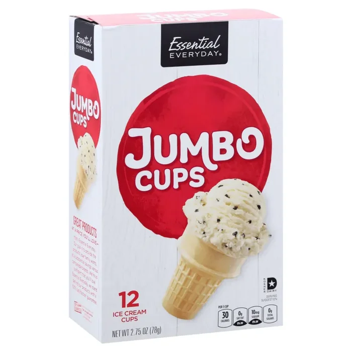 Essential Everyday Ee Jumbo Cup Cones 12 Count