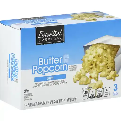 Essential Everyday Mw Butter Light Popcorn 3pk