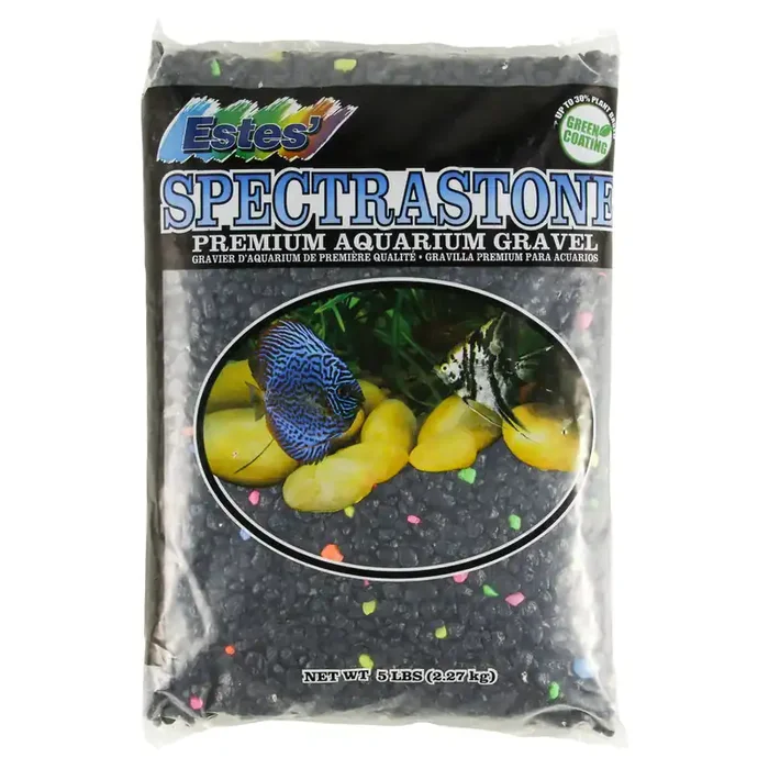 ESTES Spectrastone Aquarium Gravel, Permaglo Black Lagoon