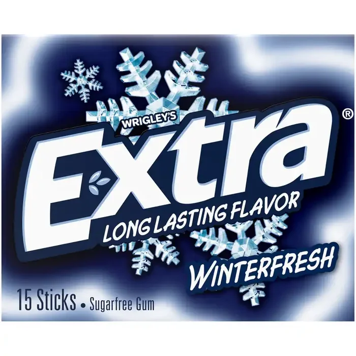 EXTRA Gum Winterfresh Sugar Free Chewing Gum, Single Pack, 15 Stick