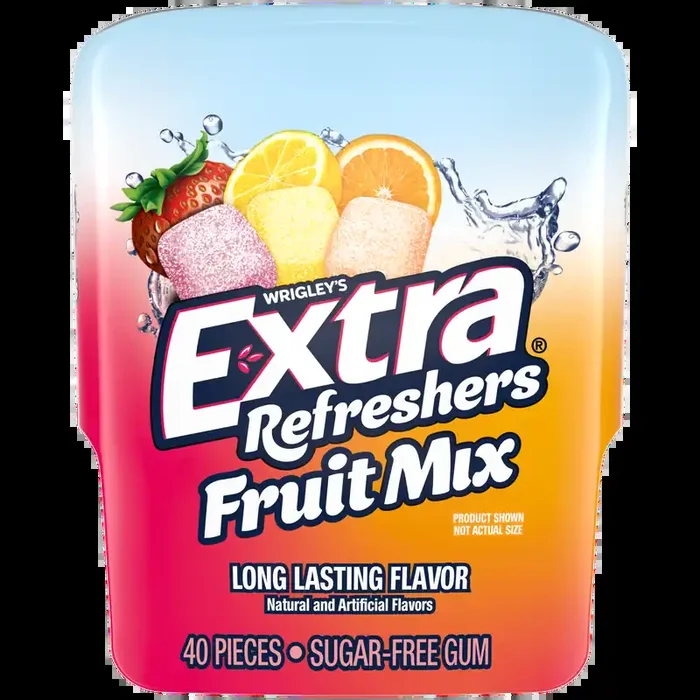 EXTRA Refreshers Fruit Mix Sugar Free Chewing Gum- 40 pc