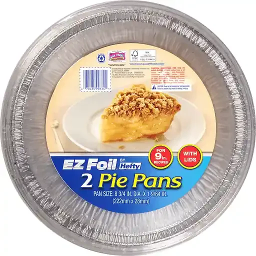EZ Foil 8-3/4 in. x 1-9/64 in. Pie Pans with Lids 2 ct Pack