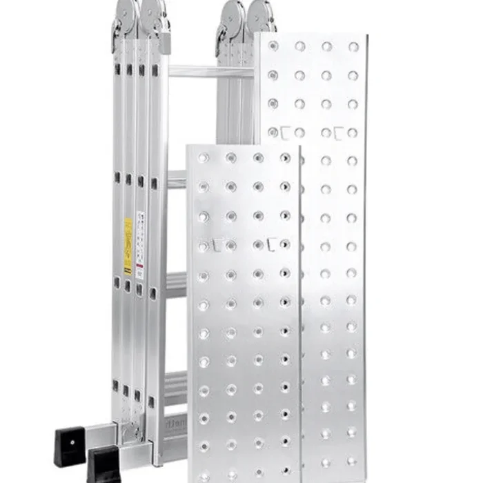 Factory Seconds 4.6m Large Lightweight Aluminium Folding Multi-position Work Platform Ladder