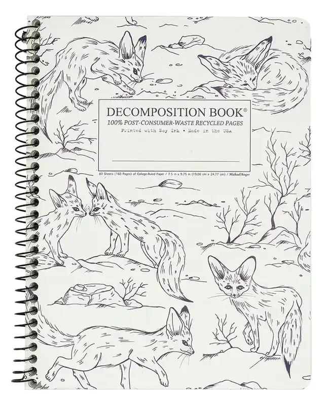 Fennec Foxes Spiral Decomposition Book