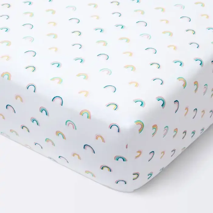 Fitted Crib Sheet Rainbows – Cloud Island™