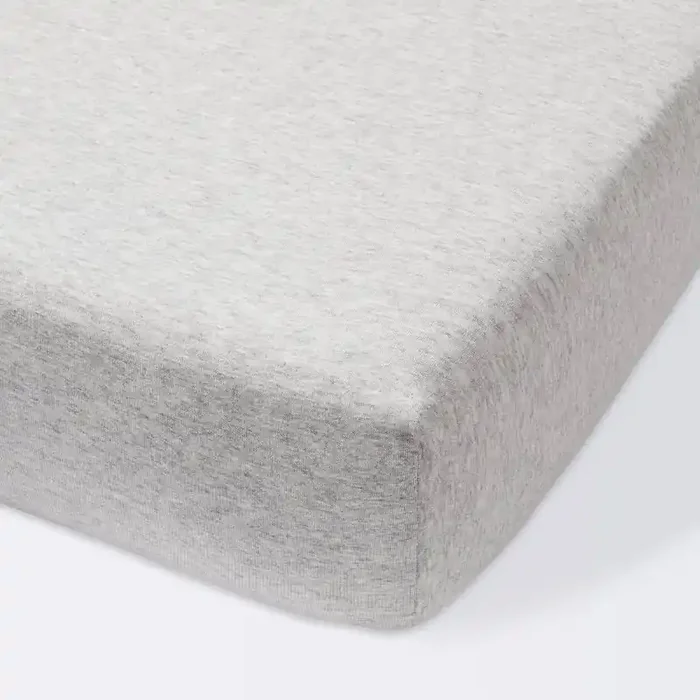 Fitted Jersey Crib Sheet Knit Heather Gray – Cloud Island™ Gray