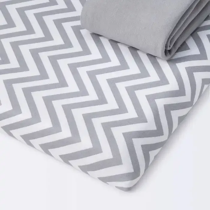 Fitted Play Yard Jersey Sheet – Cloud Island™ Chevron/Gray 2pk