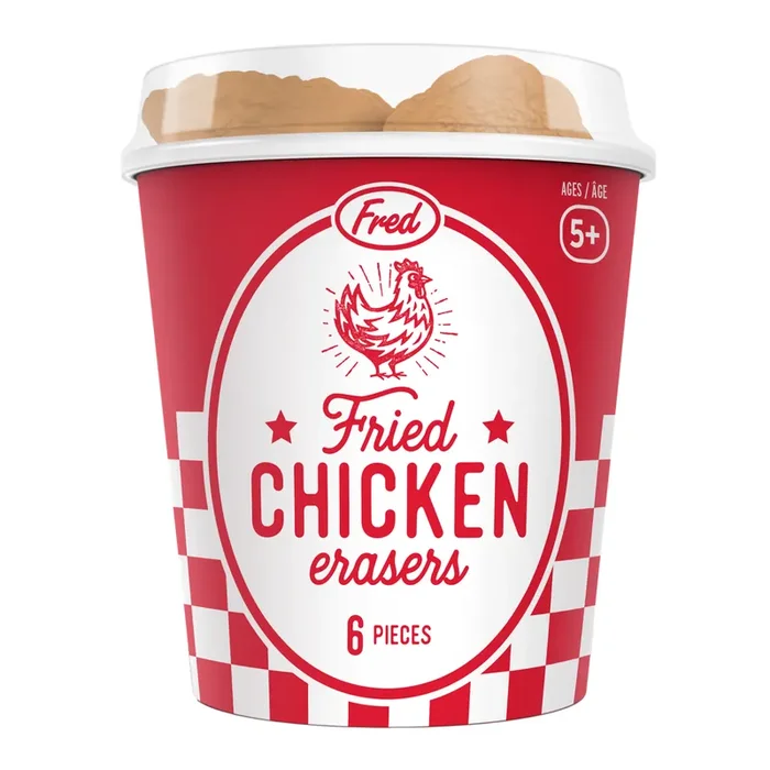 Fred Bucket of Fried Chicken Erasers 6 Pack