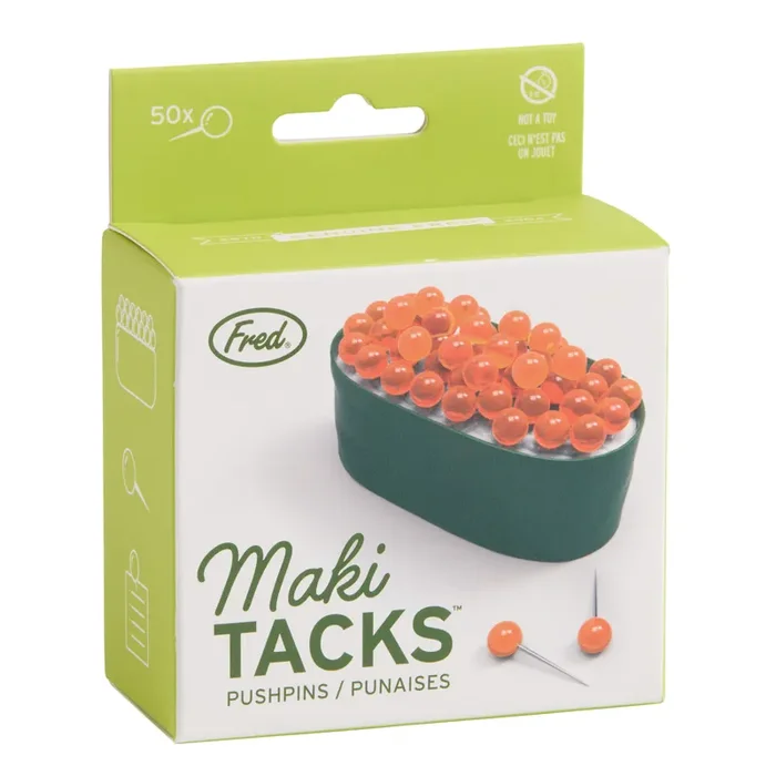 Fred Maki Tacks Tobiko Pushpins and Cushion