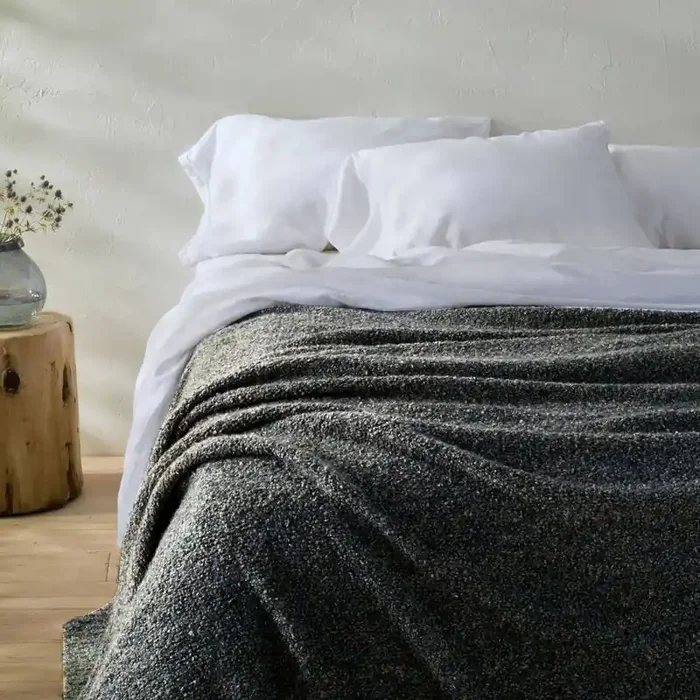 Full/Queen Boucle Blanket Blue/Gray Blend – Casaluna™