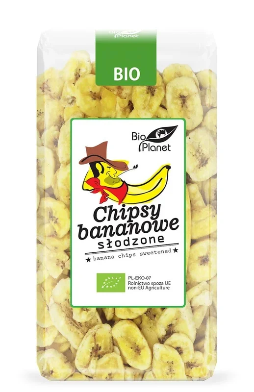 Gesüßte Bananenchips BIO 350 g – BIO PLANET