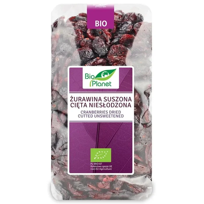 Getrocknete Cranberry, geschnitten ungesüßt BIO 400 g – BIO PLANET