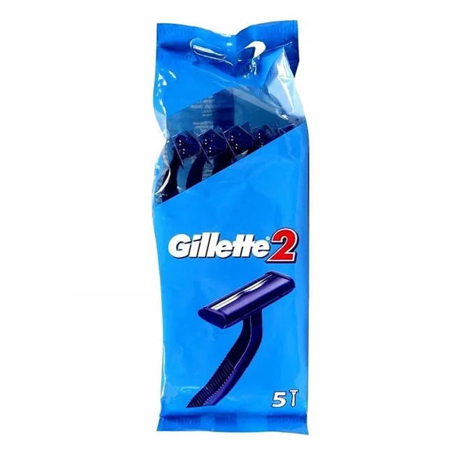 Gillette 2 Disposable Shaving Razors 5 Pack – Case of 6