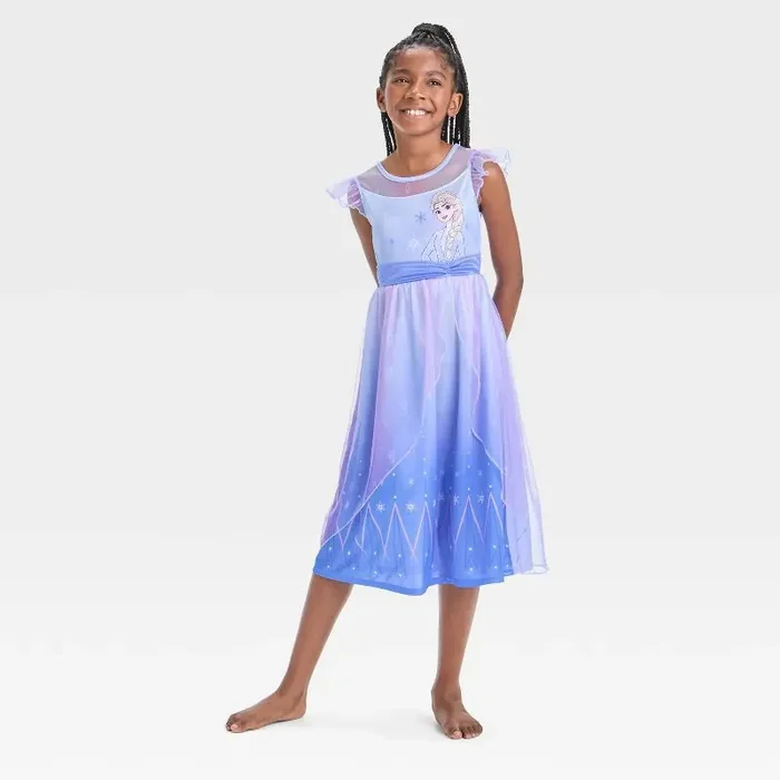 Girls‘ Frozen Elsa NightGown – Blue S
