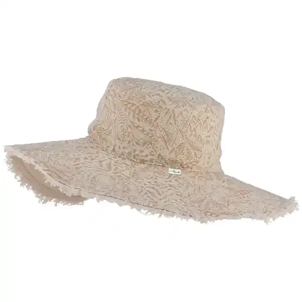GIRLS WIDE BRIM HAT MADDI NATURAL