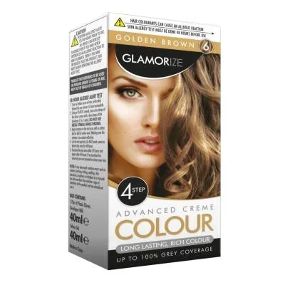 Glamorize Women’s Golden Brown Hair Dye Colour No. 6