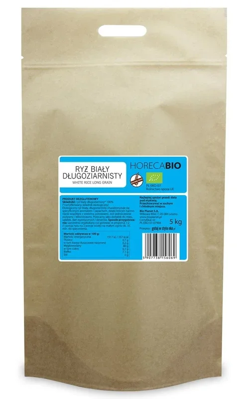 Glutenfreier weißer Langkornreis BIO 5 kg – HORECA