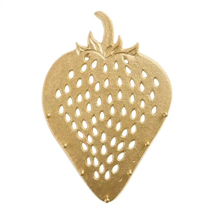Gold Metal Strawberry Wall Jewelry Holder