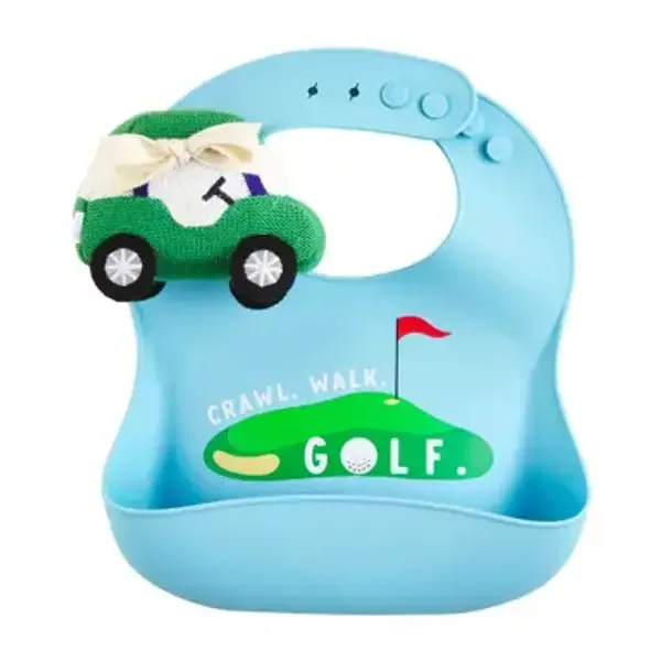 GOLF SILICONE BIB RATTLE