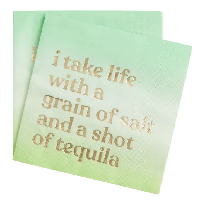 Grain of Salt Beverage Napkins 20 Count