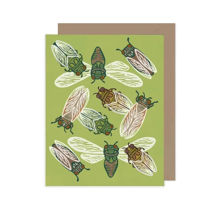Green Cicada Notecard
