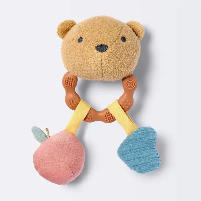 Handheld Plush Rattle Baby Toy – Bear – Cloud Island™