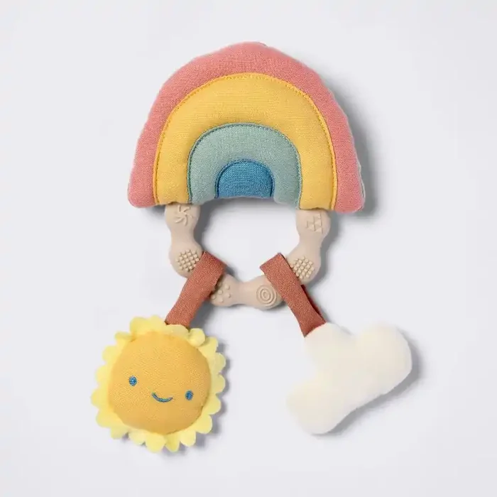 Handheld Plush Rattle Baby Toy – Rainbow – Cloud Island™