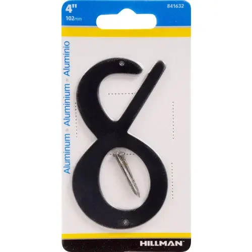 Hillman Nail-On House Number 8 Aluminum