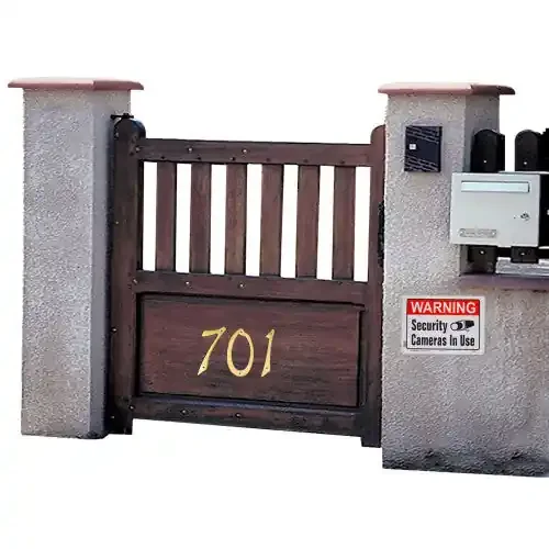 Hillman Warning Security Camera in Use Sign