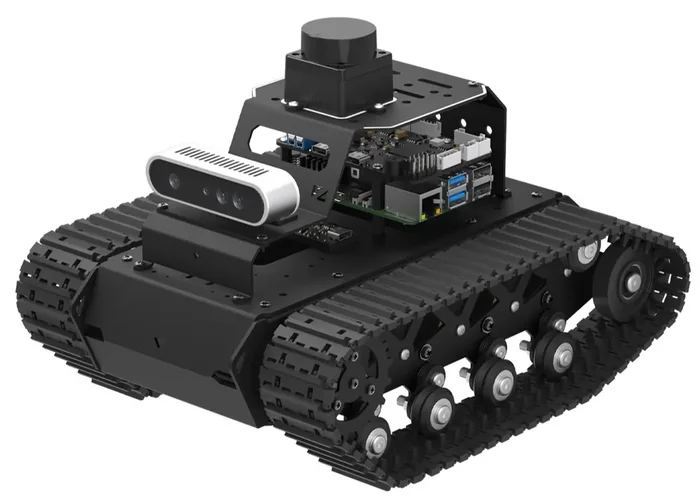 Hiwonder MentorPi T1 Tank Car, ROS2 AI SLAM Coding Robot (Standard Kit with Raspberry Pi 5 4GB)