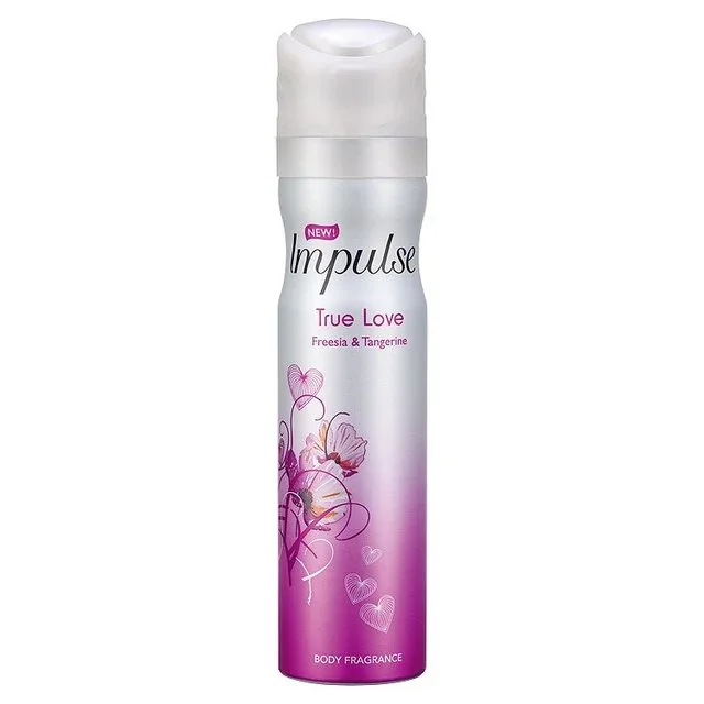 Impulse Ladies Deodorant Body Spray True Love 75ml – Case of 6