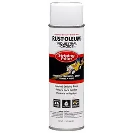 Industrial Choice Striping Spray Paint, White, 17-oz. Inverted