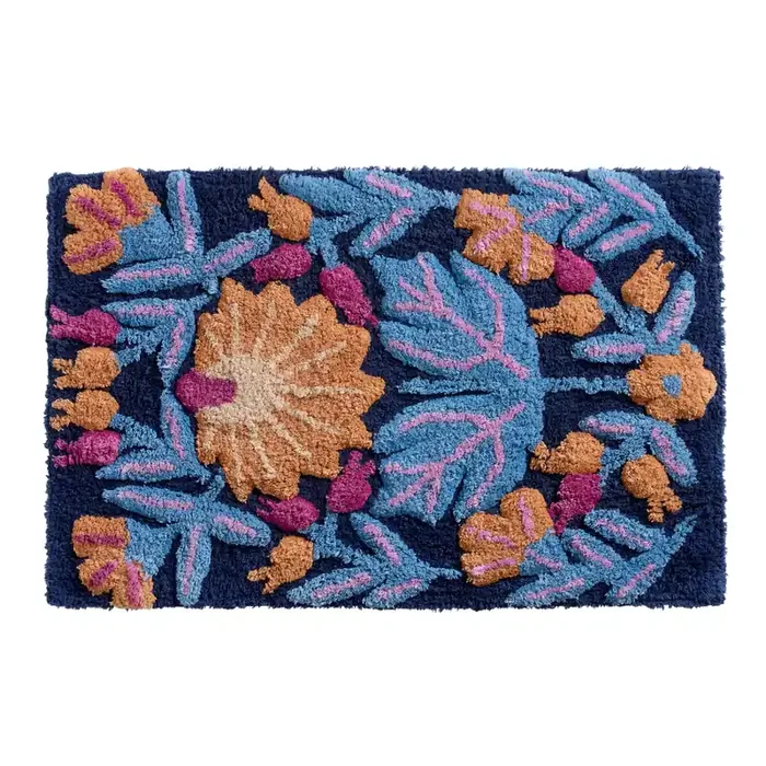 Iris Multicolor Floral Tufted Bath Mat
