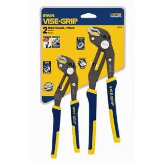Irwin 2-pc GrooveLock Pliers Set 8″ & 10″