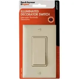 Ivory Single-Pole Premium Decorator Lighted Switch